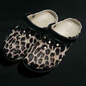 Cheetah Platform Crocs